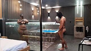 I took my friend to a luxury hotel, she loved it and ended up giving up her ass.