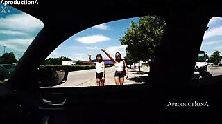 i'm thrilled with two latinas enjoying fun times in my new car soon