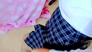 innocent mexican schoolgirl gets surprised by masked intruder in her room. he fills her with his huge cock in amateur homemade creampie action outdoors