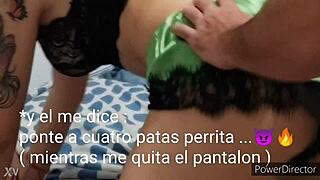 emo couple starts fucking hard with friend watching from the side