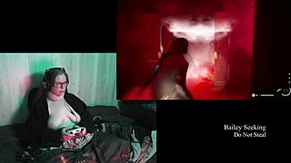 Detailed Naked Play Through of Alan Wake 2 Featuring BBW Brunette with Glasses, Big Natural Tits, and Tattoo in Part 12
