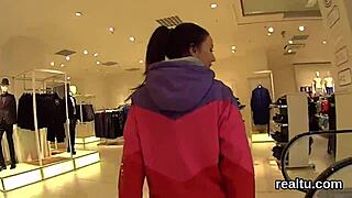 flawless czech teen 18+ teased in supermarket stripped drilled in pov with blowjob assfucking european hardcore nympho penis reality