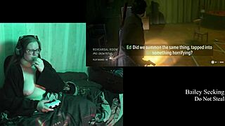Detailed Naked Play Through of Alan Wake 2 Featuring BBW Brunette with Glasses, Big Natural Tits, and Tattoo in Part 12