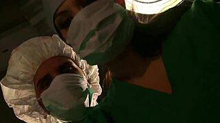 I felt sexy doctor take advantage of male nurse in double penetration threesome