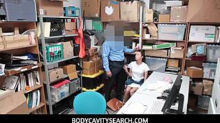 Bodycavitysearch - petite 18+ teen 18+ suspect carolina sweets gets caught by burglar in shop.