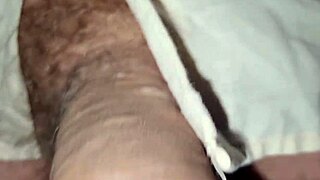 Italian guy jerks his huge cock while wearing just a shirt in bedroom