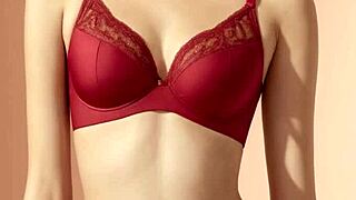 Sweet professional lingerie models posing barefoot