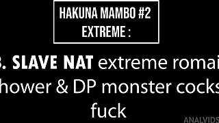 Does this nasty domination with shower and double penetration anal from big black cocks excite you?