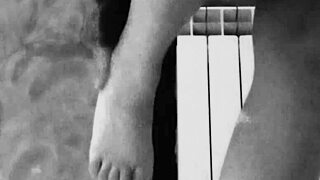 gretala shows foot fetish with breast and ass details