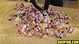 Horny asian teen 18+ gets humped by a big dick neighbor on halloween