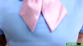 Petite Teen Jasmine Vega Joins Ella Cruz and Bess Breast in Wild Bedroom Session with Deep Blowjobs and Doggystyle Fucking Ending in Facial Cumshot