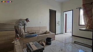 Construction Worker Delighted by Unexpected Visit from Attractive Bosses on Site