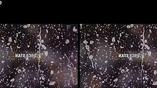 Blonde Czech teen enjoys VR piss play and dildo fucking on sofa