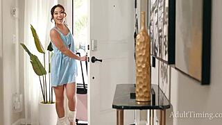 Petite 18yo Kimmy Kimm unexpectedly finds taboo passion with step uncle Kyle Mason as her dominant lover