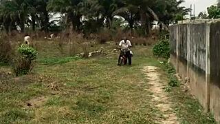 I love outdoor sex with my husband's brother riding cowgirl on our ranch, feeling his big cock deep inside