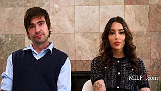 Super spies Vanessa Sky and Lucky Fate sneak in a curvy Latina milf moment during their mission. They share spying glances and cute fat ass views.