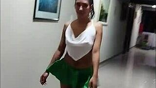 rossy ebony tries on sexy lingerie and ends up in hot cumshot action with that slutty mexican teen vibe 🔥💦