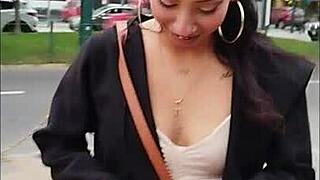 rossy ebony tries on sexy lingerie and ends up in hot cumshot action with that slutty mexican teen vibe 🔥💦