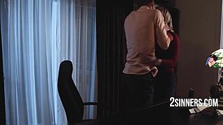 Blonde couple engages in intense hardcore fucking through a unique matching algorithm.