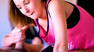 I can't believe I'm sucking off my cute friend next door, getting all wet and wild together