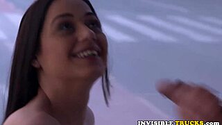Euro Amateur Rides Truck Driver with Blowjob and Cowgirl in Outdoor Public Truck