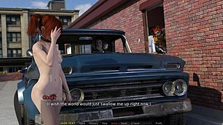 lets play caseys fall part 6b with unshaved redhead getting wild in outdoor public hairy fetish