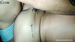 married woman takes on two endowed guys in gloryhole cabin amateur action