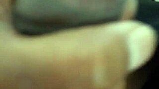 Black guy masturbated close up in restroom until he came hard