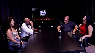 See Through Teen 18+ in Group with Fat Old Black BBW Cuckold Swingers Named Ted Official on Sheer Red