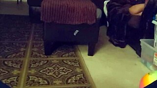 Flashing My Friend While He Watches TV!