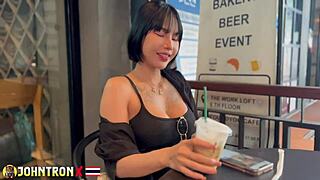 Johntronx Delivers Interracial Anal And Creampie To Skinny Asian In Public Outdoor Scene