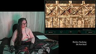 Brunette BBW With Big Natural Tits And Glasses Plays Naked Secret Of The Old Clock Part 2