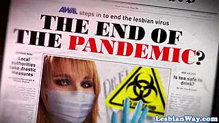 Petite Lesbo Gets Scissored In Hot Threesome Action