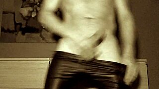 Ever Tried a Provocative Chain Strip with Amateur Latex Dildo Handjob and Anal Action?