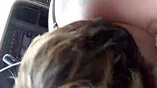 bbw wife liz sucking cock on the roadside again