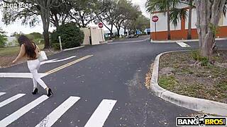 Hey, watch this brunette milf spreading her shaved pussy wide for cash in missionary and cowgirl action