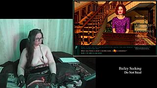 Brunette BBW With Big Natural Tits And Glasses Plays Naked Secret Of The Old Clock Part 2