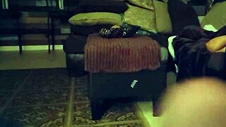 Flashing My Friend While He Watches TV!