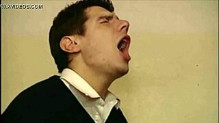 Italian european maid in student uniform starts her day