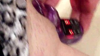 Little friend helps with hand and pussy