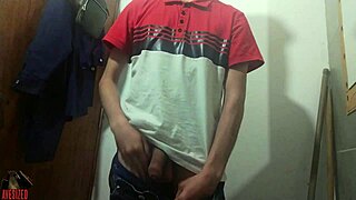 Yes Im At Works Bathroom Masturbating Again Great Cumshot