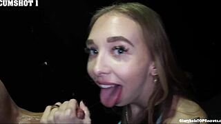 Whoa, you two just unleashed 18 cumshots in this gloryhole swallow session