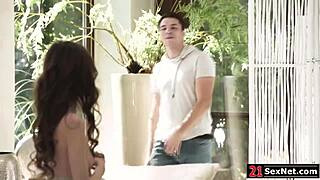 Petite Nelya Small 18+s Teasing Neighbor by Showing Her Chest