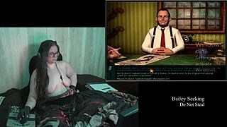 Brunette BBW With Big Natural Tits And Glasses Plays Naked Secret Of The Old Clock Part 2