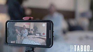 Smiling for the camera with johnny goodluck and victoria voxxx in action