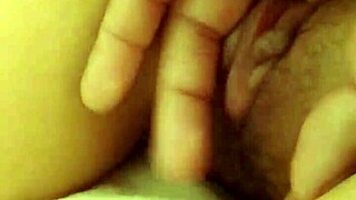 Skinny wife gets fingering leading to squirting multiple times. It's an intriguing masturbation session focused on her ass.