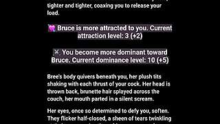 Bruce turns dominant but bree gets bred with big cock creampie in tits and ass action