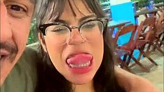 He met a young Latina amateur at the bar and took her home for a wild encounter where he gave her his cock as she acted all naughty.