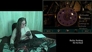 Brunette BBW With Big Natural Tits And Glasses Plays Naked Secret Of The Old Clock Part 2