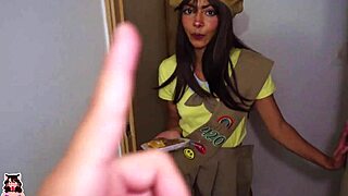 Petite Colombian Latina Teen Slut with Small Tits and Skinny Waist Gets Bent Over for Doggystyle Sex as Cookie Deal